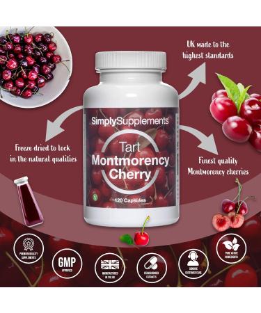 Montmorency Sour Cherry 450mg Capsules - 120 Vegan Capsules | 4 Month Supply - SimplySupplements - Buy Online on GoSupps.com