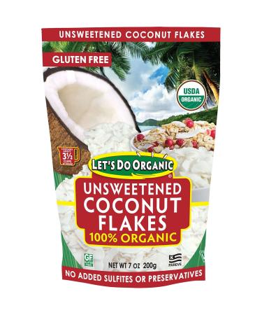 Lets Do Organics: Organic Coconut Flakes, 7 oz (3 pack) Shredded 7 Ounce (Pack of 3)