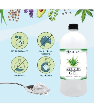 Aloe Vera Gel 32oz - Natural Moisturizing & Soothing Gel for Skin | International Shipping Available - Buy Online on GoSupps.com