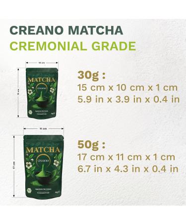 Creano Bio-Matcha C r monial 50g Th vert japonais moulu haut de gamme pour les c r monies traditionnelles le matcha latte pour d gustation pure* - Buy Online on GoSupps.com