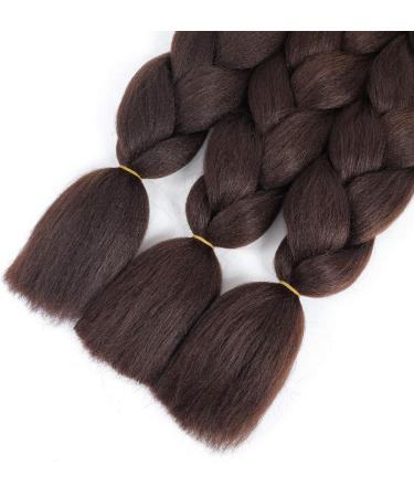 Fanfyu Ombre Braiding Hair Extensions - 3 Pack Kanekalon Jumbo Braid 24 Inch Box Braids (4#) for Stylish Hairstyles - Buy Online on GoSupps.com