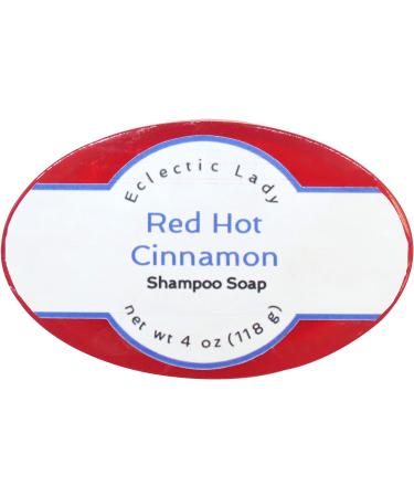 Eclectic Lady Red Hot Cinnamon Shampoo Soap Bar with Pure Argan Oil Silk Protein Honey Protein and Extracts of Calendula Flower Aloe Carrageenan Sunflower - 4 oz Bar