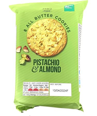 M&S Food 8 All Butter Cookies Pistachio & Almond Flavour 200g - 2 Pack in a Premier Life Store Box - Buy Online on GoSupps.com
