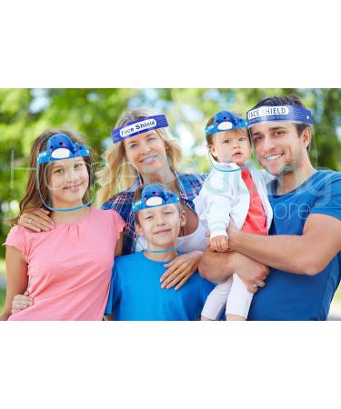 Intimates General Use Protective Face Shield Multi Family Pack Face Visor Shields (5x Shields Family Design 1) - Buy Online on GoSupps.com