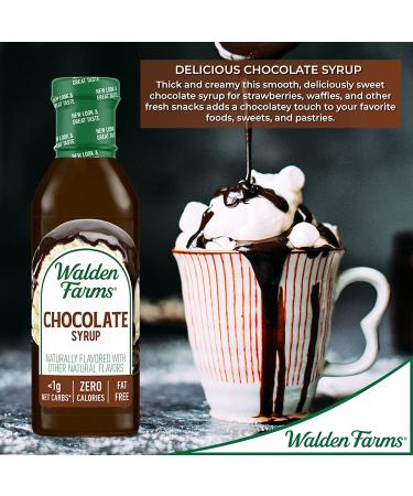 Walden Farms Chocolate Syrup 12 oz - 0g Net Carbs, Keto Friendly, Non-Dairy, Gluten and Sugar Free - Sweet & Delicious for Pancakes, Waffles, French Toast - 6 Pack - Buy Online on GoSupps.com
