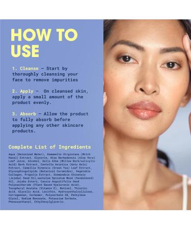 bioBare Renew & Repair Anti-Aging Face Serum | Collagen Ceramide Glycolic Acid Willow Bark Antioxidants & Hyaluronic Acid Serum for Face Firms Hydrates Plumps Skin | Vegan & Cruelty Free 30ml - Buy Online on GoSupps.com