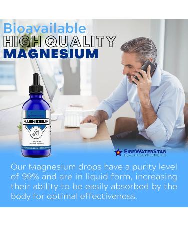Organic Non-GMO Magnesium Citrate Liquid Drops - 4oz - Supports Energy, Muscles, Nerves - Vegan Bioactive Supplement for Adults & Kids - Buy Online on GoSupps.com