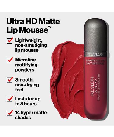 REVLON Ultra HD Lip Mousse Hyper Matte Desert Sand (840) 0.2 oz - Longwearing Nude/Brown Liquid Lipstick - Buy Online on GoSupps.com