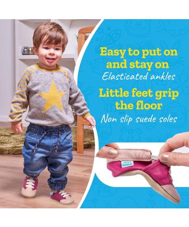 Soft Sole Leather Baby Shoes for 12-18 Months - Pink Sneakers for Baby Girls and Boys - Buy Online on GoSupps.com