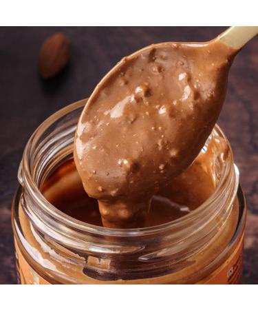 Naturally Pam Crunchy Nut Butter | Organic Almond Peanut Puree with Caramelized Almonds - 6 x 200g | Buy Internationally - Buy Online on GoSupps.com