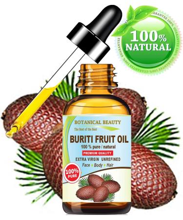 Buy Pure Brazilian Buriti Fruit Oil - Natural Virgin Cold Pressed Carrier Oil for Face Body Hair & Nails - 0.5 fl. oz by Botanical Beauty - International Shipping Available - Buy Online on GoSupps.com