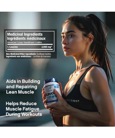 Confident Sports Leucine Supplement - 100% Ultra-Pure L-LEUCINE Supplements for Muscle Growth - Essential Amino Acids Supplement for Post-Workout Recovery - 450 Gram - 150 Servings -150 Day Supply - Buy Online on GoSupps.com
