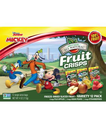 Brothers-All-Natural Disney Junior Freeze Dried Fruit Crisps Variety Pack - 12 Pack (4.44 oz) | Healthy Snack for Kids - Buy Online on GoSupps.com