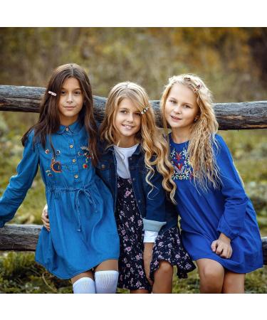 Lusofie 20Pcs Floral Print Baby Hair Clips - Non-Slip Toddler Barrettes for Girls | Hair Accessories for Fine Hair Kids - Buy Online on GoSupps.com