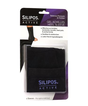 Silipos 7214 Active Gel Achilles Heel Sleeve - Latex Free Hypoallergenic Support for Heel Pain - Buy Online on GoSupps.com