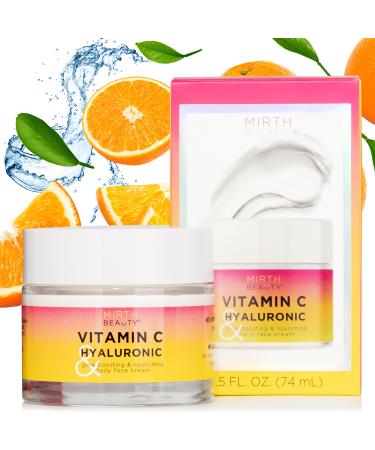 Brightening Face Moisturizer W/Vitamin C + Hyaluronic Acid | Collagen Peptides Firming Neck & Face Cream | Facial Moisturizer Eye Cream | Anti Aging Face Lotion For Women 2.5 Fl Oz