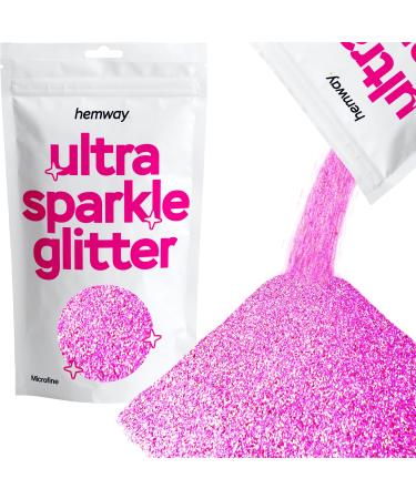 Hemway Microfine Ultra-Schein-Glitter 100 g 3 5 Unzen Cosmetic Safe - Rosa Holographic Pink Holographic Microfine - 100g