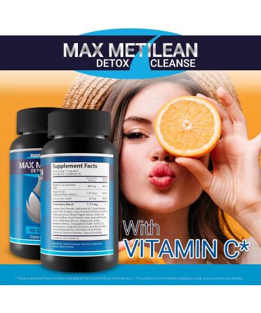 Max Metilean Detox Cleanse for Women | Gentle Full Body & Colon Detox Pills | Gut Cleanse & Detox for Optimal Health - Buy Online on GoSupps.com