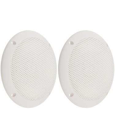 PQN Enterprises ECO50-4W Waterproof Ultra-Slim RV Marine Speaker, White, 5"