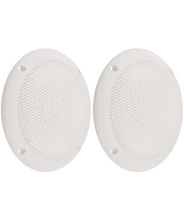 PQN Enterprises ECO50-4W Waterproof Ultra-Slim RV Marine Speaker, White, 5"