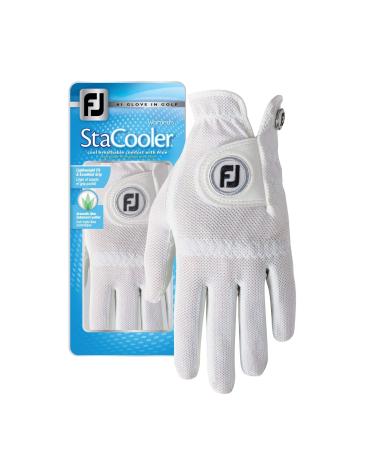 FootJoy Women's StaCooler Golf Gloves (White) Pearl Medium Left