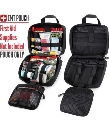 LIVANS Tactical Molle Medical Pouch | Large Capacity IFAK Pouch with Quick Release | Detachable EMT Pouch for First Aid | Headrest Mount & Flag/Cross Patch Included - Buy Online on GoSupps.com