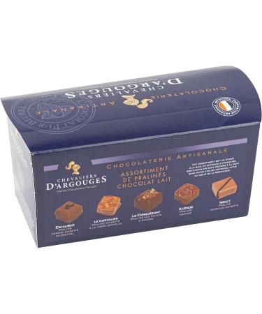 CHEVALIERS D'ARGOUGES French Master Chocolatiers - Assortment of milk chocolate pralines 33% - Tasting box 185g - Buy Online on GoSupps.com