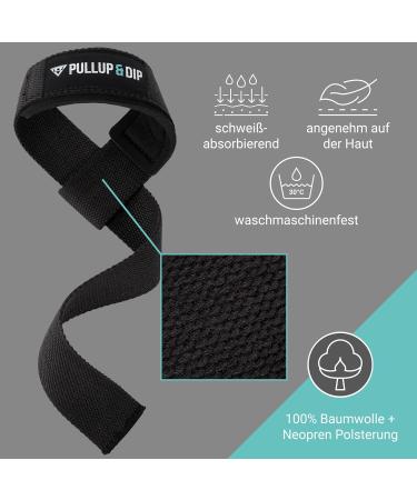 Pullup & DIP Tensile Aids - Padded Weight Lifting Loops & Wrist Straps for Strength Training | Black (1 Pair) - Optimize Bodybuilding & Cross Lifting - Buy Online on GoSupps.com
