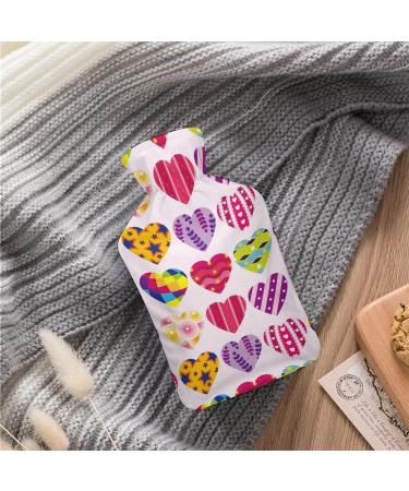 Color Heart Hot Water Bottle with Plush Cover - Warm Comfort for Adults & Kids | 26.5x15.3cm - Ideal for International Shipping - Buy Online on GoSupps.com
