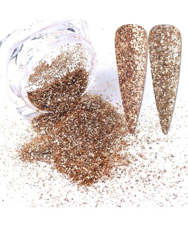 Eseres 6 Boxes Gold Holographic Nail Glitter Set for Art Decoration - Metallic Flakes for Shining Nails - Buy Online on GoSupps.com