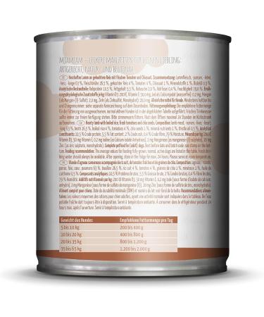Mjamjam Premium Wet Dog Food - Monopacle I with Lamb & Turkey 6 Pack (6 x 800g) - Natural & Rich in Meat - Buy Online on GoSupps.com