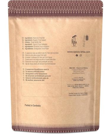 Khla - Certified Organic Timut Pepper 100 g - Grand Cru - Direct Producer - Category A - Premium Quality - Whole Berries - Buy Online on GoSupps.com