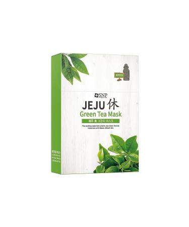 SNP Jeju Rest Green Tea Sheet Mask for Maximum Hydration - 10 Pack for Dry Skin - Korean Beauty Skincare for Men and Women - Buy Online on GoSupps.com