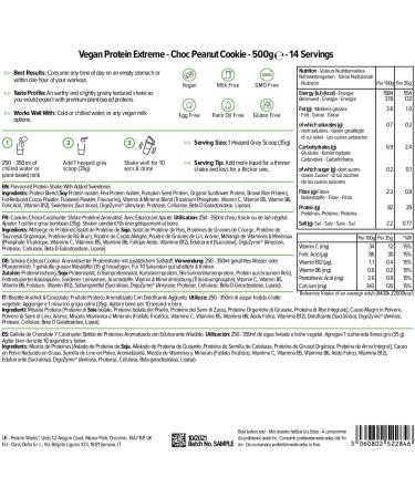 Vegan Protein Extreme - Protein Works | 500g Chocolate Cookie | 14 Servings | Vegan Protein Powder with Vitamins - Shop Now! - Buy Online on GoSupps.com