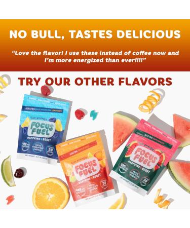 Energy Chews - All-Natural Focus & Energy Gummies with Caffeine B12 & Electrolytes | Fruit Punch Flavor - 30 Chews - Buy Online on GoSupps.com