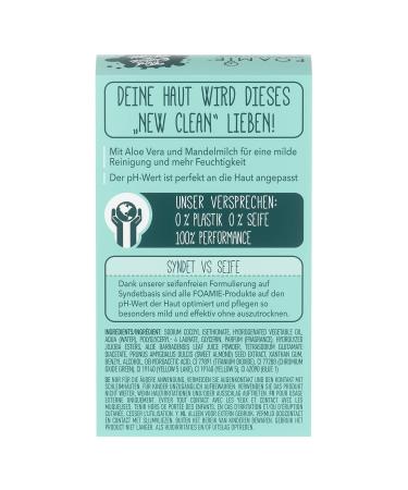 Foamy Solid Facial Cleanser for Dry Skin - Aloe Vera & Almond Milk 100% Vegan Plastic-Free 60g - Buy Online on GoSupps.com