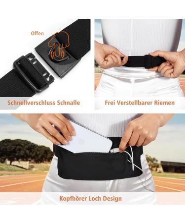 JASGOOD Hip Pocket Elastic Running Pocket for Men & Women - Jogging Fitness Belt & Breast Pocket - Black - Buy Online on GoSupps.com