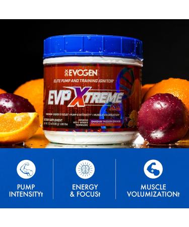 Evogen EVP Xtreme NO - Pre Workout Powder for Men & Women | Sugar Free Preworkout with Beta Alanine Creatine and Caffeine for Energy & Pump | Smashin' Passion Orange | 40 Servings - Buy Online on GoSupps.com