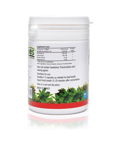 Organic Peppermint and Parsley Oil Gel Capsules for Bad Breath - 90 count | Keto Friendly Stomach Mint Fresheners for 3+ Hours of Fresh Breath - Buy Online on GoSupps.com