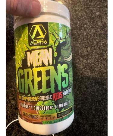 Mean Greens - Sports Greens + Reds Advanced Superfood Immunity and Gut Health | Cordyceps | Delicious Chocolate Fudge Flavor - 30 Servings Chocolate Fudge 1 Ounce (Pack of 1) - Buy Online on GoSupps.com