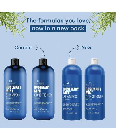 Botanic Hearth Rosemary Mint Shampoo and Conditioner Set - Thickening Formula for Hair Growth and Scalp Health - Sulfate & Paraben Free - 16 fl oz - Men & Women - Buy Online on GoSupps.com