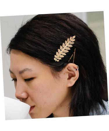 LEORX Gold Leaf Barrettes Metal Olive Leaf Hair Clip Minimalist Goddess Spring Hair Clip for Women - Buy Online on GoSupps.com