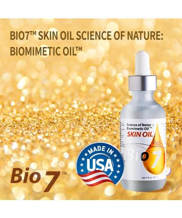 BIO7 Skin Oil Science of Nature 2 Fl Oz - Reduce Wrinkles & Fine Lines, Acne & Blemishes - Anti-Aging Benefits, Prevent Dryness, Improve Uneven Skin Tone - Biomimetic Oil - Buy Online on GoSupps.com