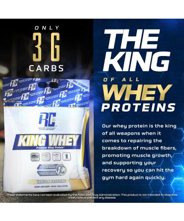 Ronnie Coleman Signature Series Whey Protein Powder - Vanilla Frosting Flavor 10 lbs | Low Sugar Pre Workout Shake for Lean Muscle Support | Available Internationally - Buy Online on GoSupps.com