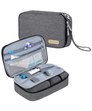 Diabetic bag for on the go insulin diabetic bag Simboom bag for blood glucose meters and diabetic accessories grey