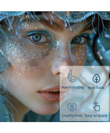 UCANBE Red Body Glitter Stick | Face Glitter Makeup for Concerts & Festivals | Chunky Rave Accessories for Body Face Hair Eyes & Lips | Sparkling Mermaid Sequins for Women - Buy Online on GoSupps.com