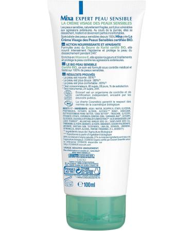Mixa BIO - Face Cream for Sensitive Skin - 100 ml - Pack of 2 - Buy Online on GoSupps.com