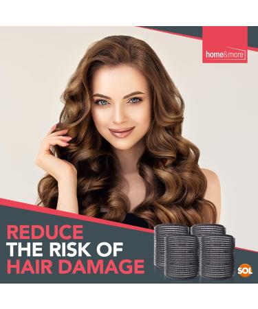 4pk Black Self-Holding Velcro Hair Rollers for Volume | Large Hairdressing Curlers for Long & Short Hair | Salon Quality Black Hair Rollers - Buy Online on GoSupps.com