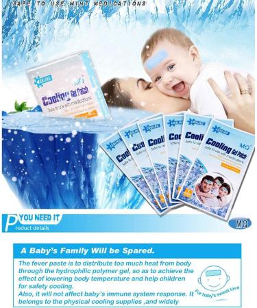 Virtcooy Cooling Front Patch | Cooling Strips Patch for Forehead Portable Fever Patches with Cooling Gel Pads for Sunburn - Buy Online on GoSupps.com