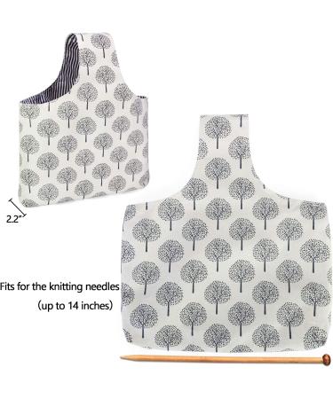 Teamoy Knitting Tote Bag  Travel Project Wrist Bag for Knitting Needles(14inches)  Yarn and Crochet Supplies  Lightweight  Perfect Size for Knitting on The Go (Large  Tree) Large Tree - Buy Online on GoSupps.com